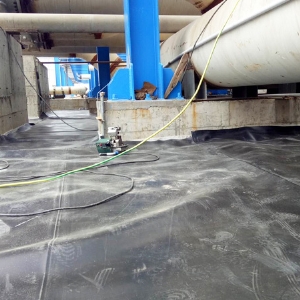 Oil depot anti-seepage membrane construction